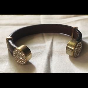 Brown leather bracelet